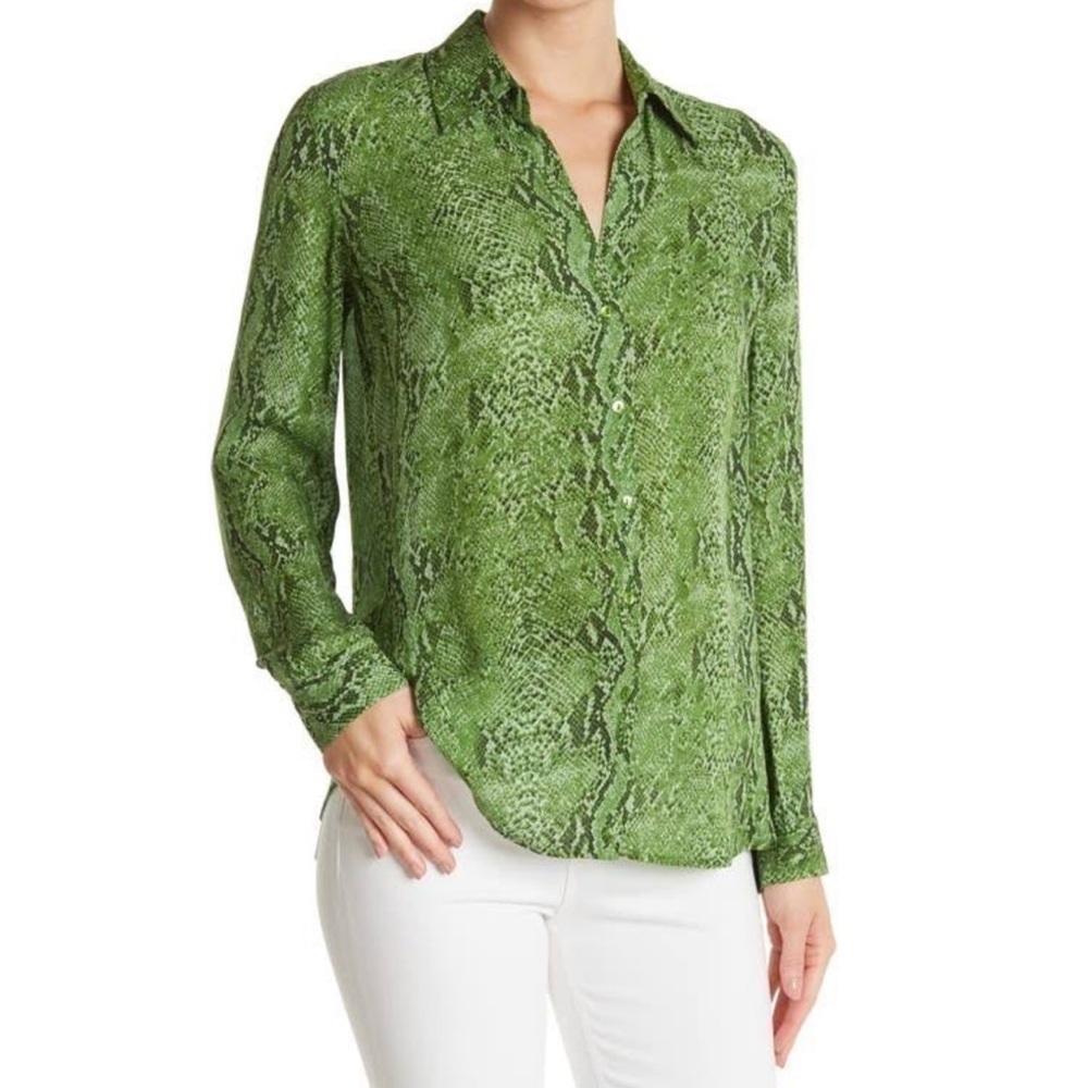 NWT L'agence kelly snake print blouse